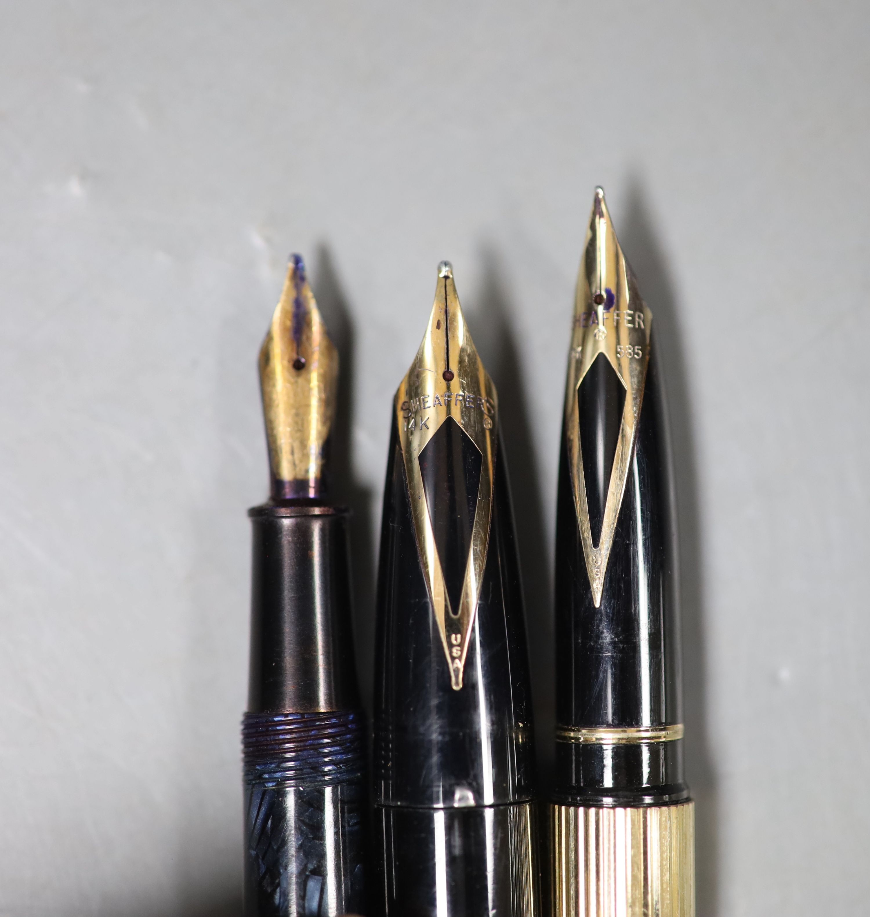 Three fountain pens including Conway Stewart